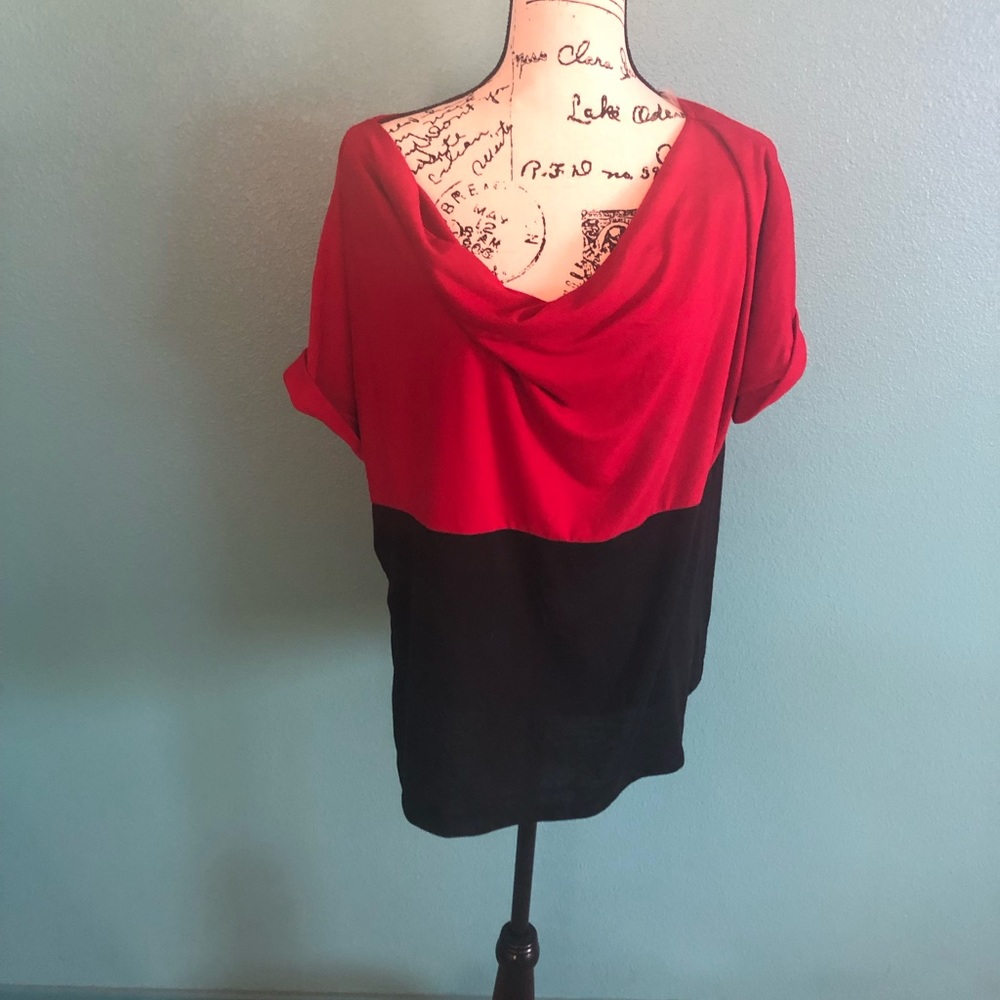 Red and black blouse!!!